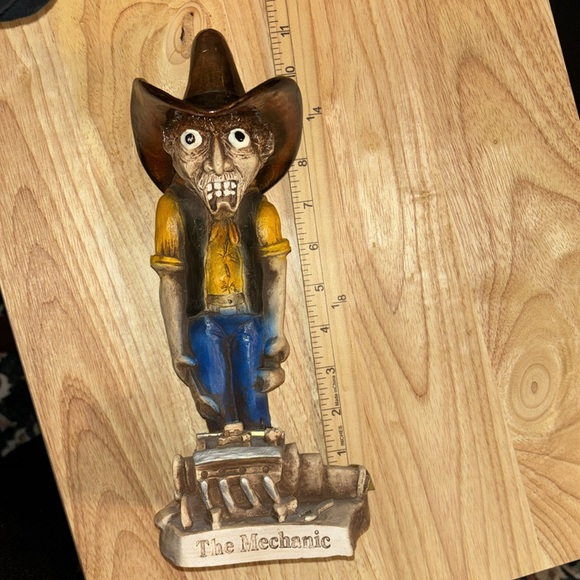 Vintage 91 Shade Tree Creations Cowboy Country Mechanic Handcrafted Shelf Decor - Picture 12 of 13